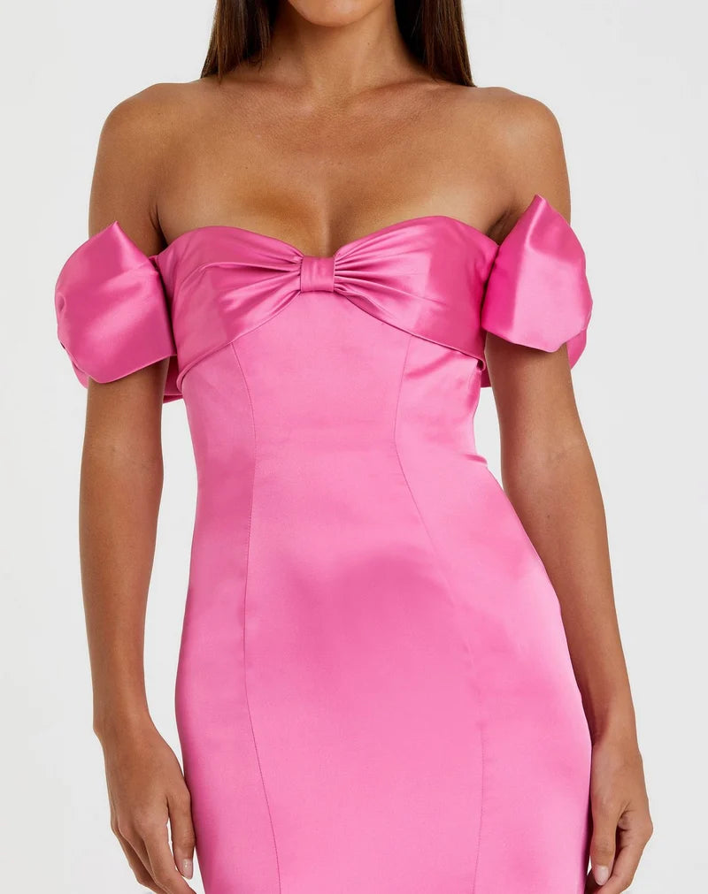 Chic Mermaid Sweetheart Off-Shoulder Zip-Back Floor-Length Prom Dress