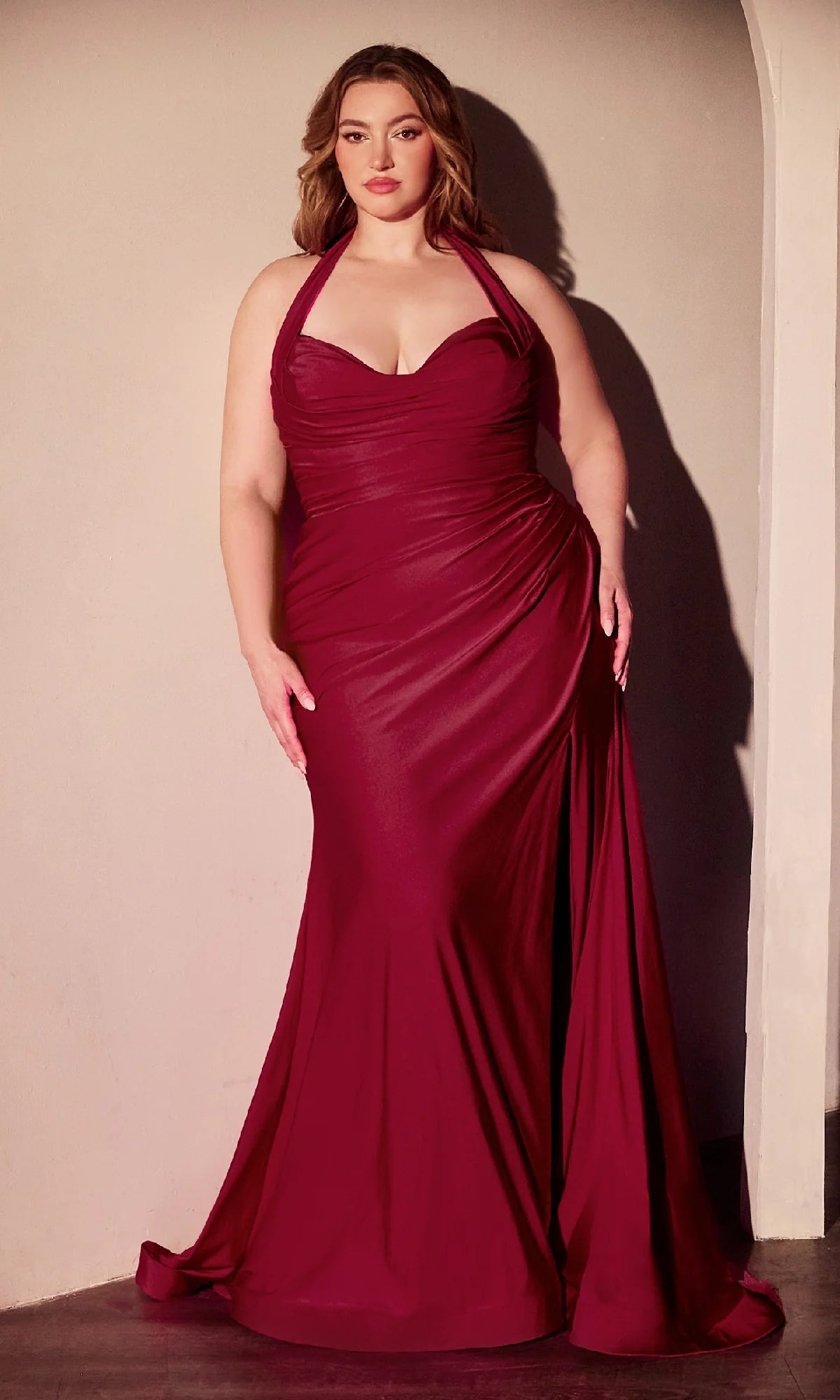Elegant Sheath Sweetheart Sleeveless Satin Floor Length Plus Size Prom Dress