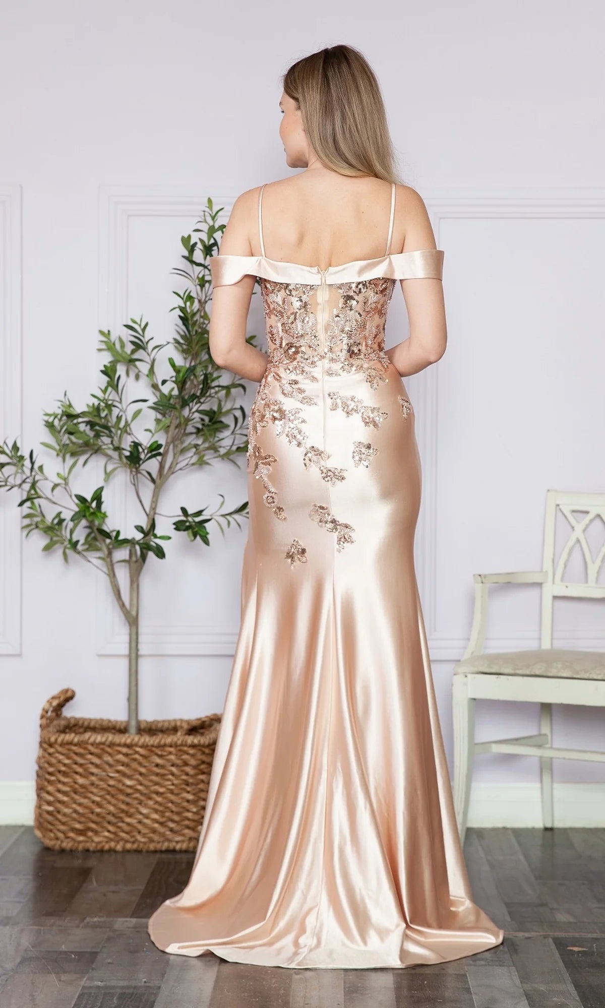 Glamorous Mermaid Sweetheart Off Shoulder Satin Floor Length Prom Dress