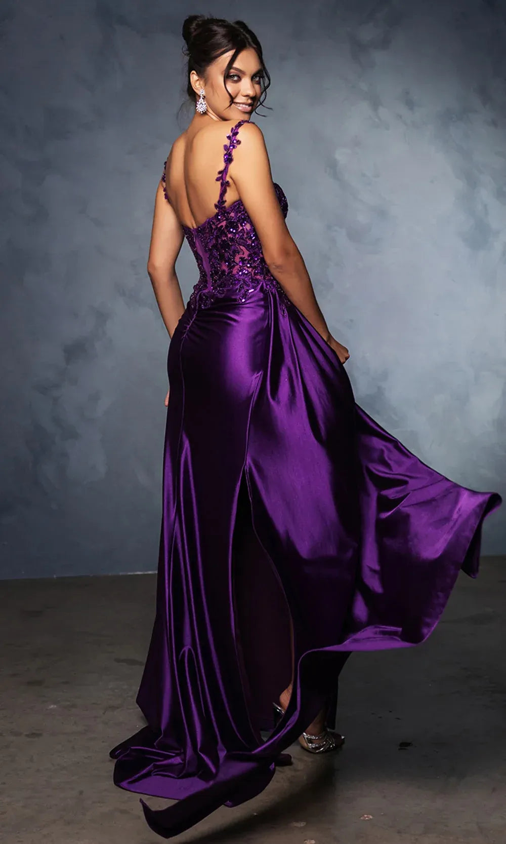 Glamorous Mermaid Scoop Neck Strappy Zip Back Floor-Length Evening Dress