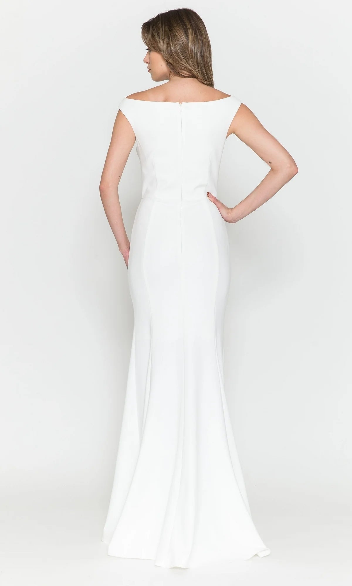 Elegant Mermaid Bateau Off Shoulder Jersey Floor Length Evening Dress