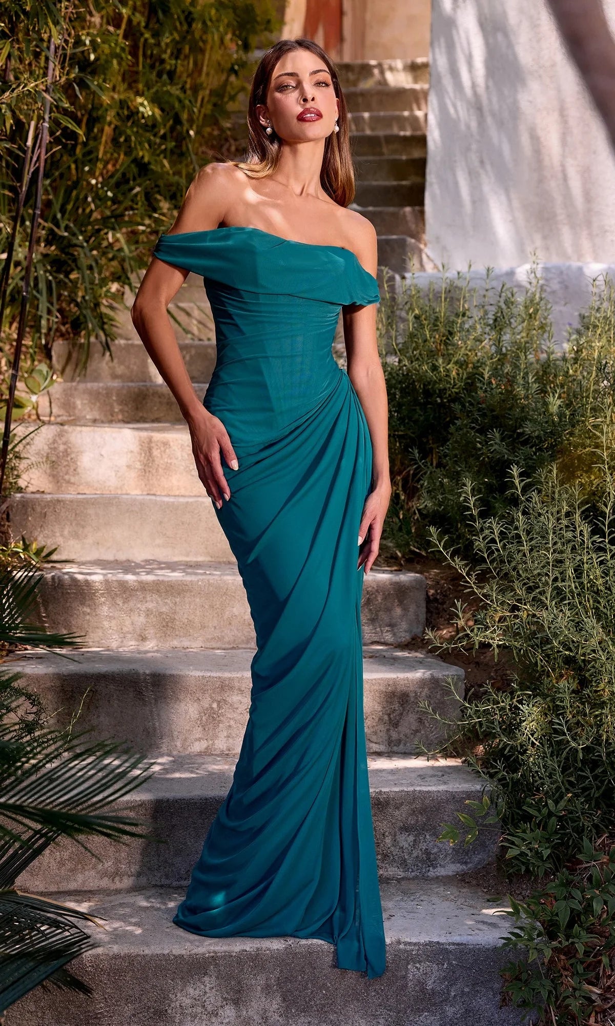 Elegant Sheath Sweetheart Off Shoulder Mesh Floor Length Evening Dress