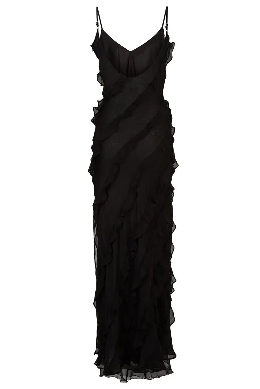 Elegant Sheath Scoop Neck Sleeveless Low Back Floor-Length Prom Dress