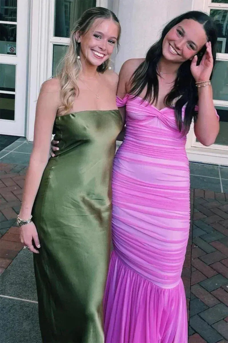 Glamorous Mermaid Sweetheart Sleeveless Lace-Up Back Floor-Length Prom Dress