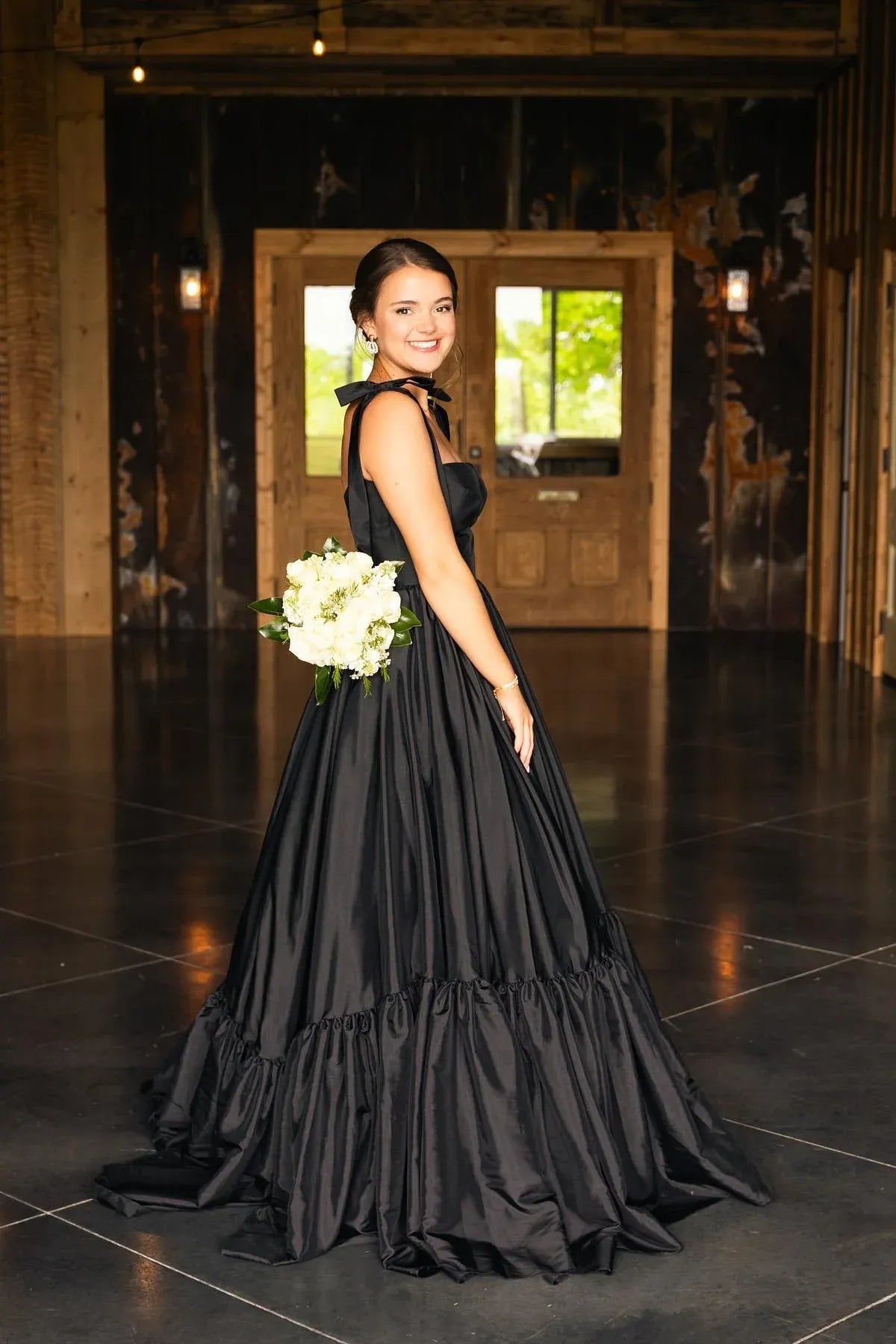 Elegant A-Line Sweetheart Sleeveless Structured Back Floor-Length Satin Prom Dress