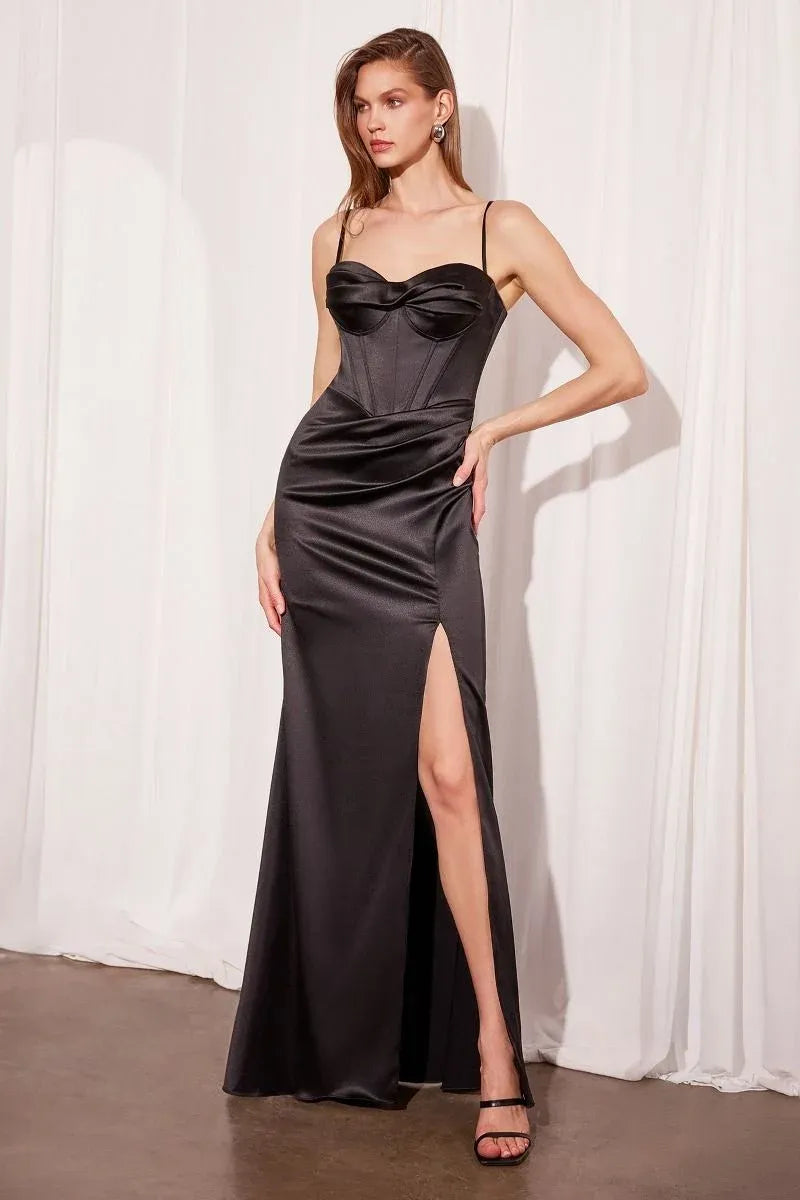 Elegant Sheath Sweetheart Spaghetti Strap Zip Back Floor-Length Prom Dress