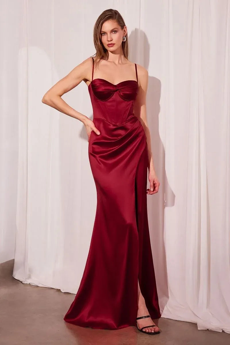 Elegant Sheath Sweetheart Spaghetti Strap Zip Back Floor-Length Prom Dress