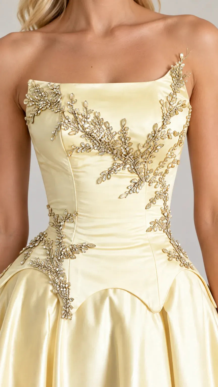 Regal Ball Gown Square-Neck Sleeveless Lace-Up Floor-Length Prom Dress