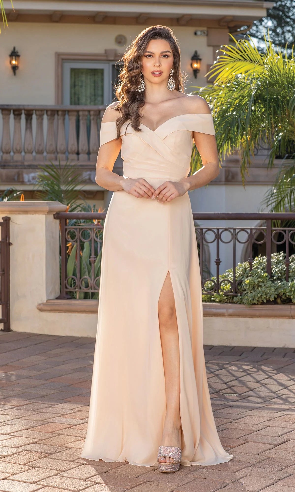Elegant A Line Sweetheart Off Shoulder Chiffon Floor Length Prom Dress