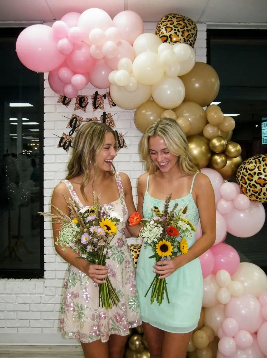 Romantic A-Line Square-Neck Sleeveless Zip-Back Floral Mini Homecoming Dress