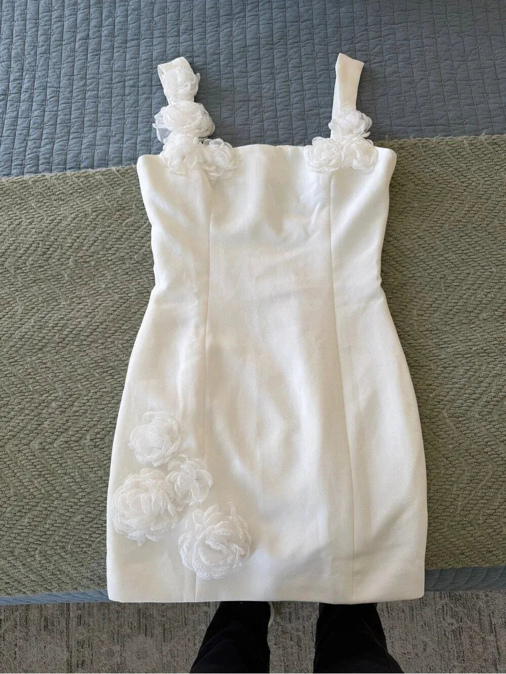 Chic Sheath Square Neck Sleeveless Zipper Back Mini Floral Homecoming Dress