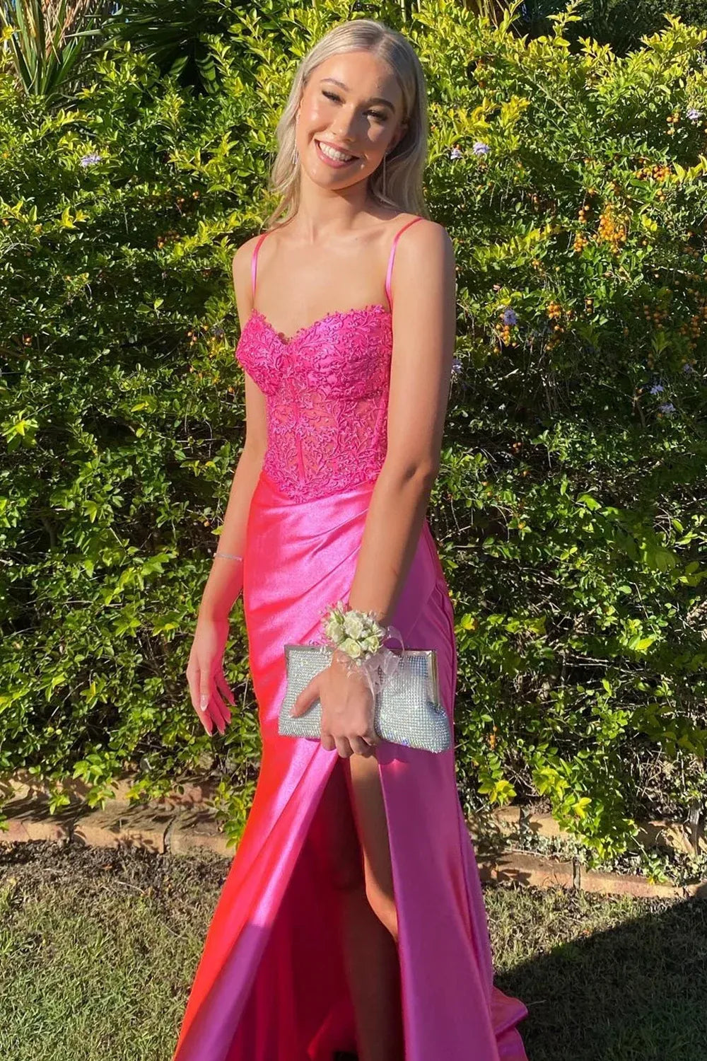 Glamorous Satin Sheath Sweetheart Sleeveless Lace-Up Back Floor-Length Prom Dress