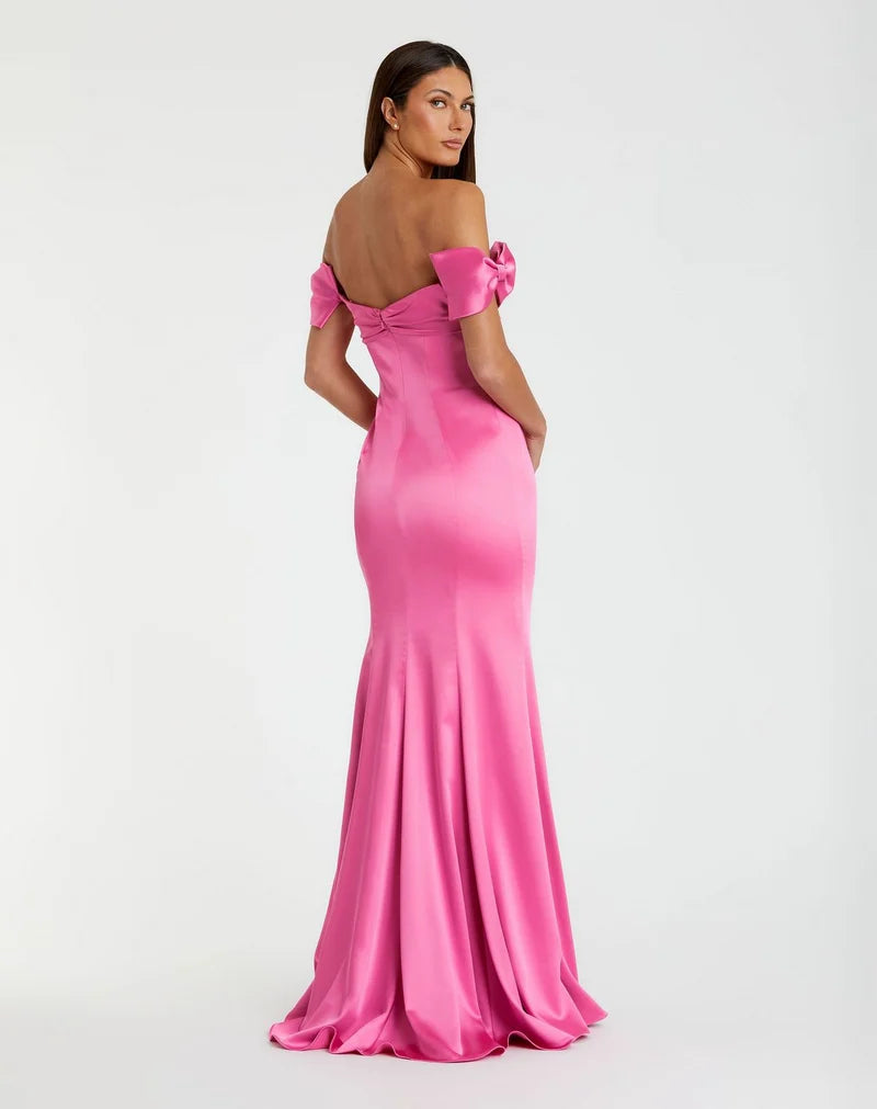 Chic Mermaid Sweetheart Off-Shoulder Zip-Back Floor-Length Prom Dress