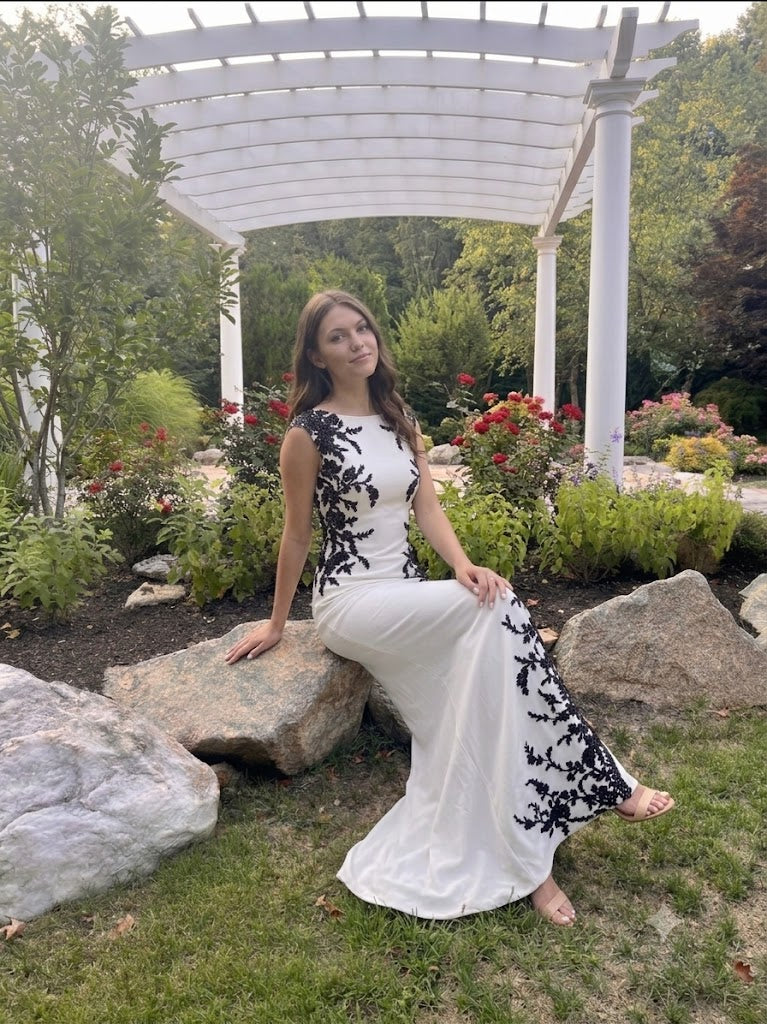 Elegant Sheath Bateau-Neck Sleeveless Zip-Back Floor-Length Lace Evening Dress