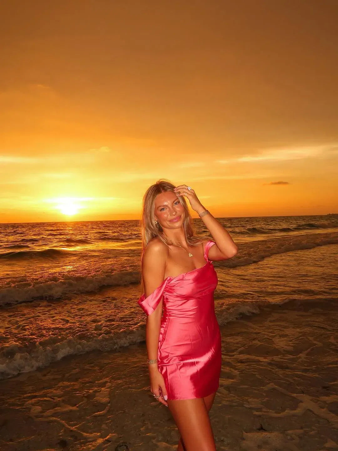 Elegant A-Line Draped Off-Shoulder Satin Fitted Back Mini Homecoming Dress