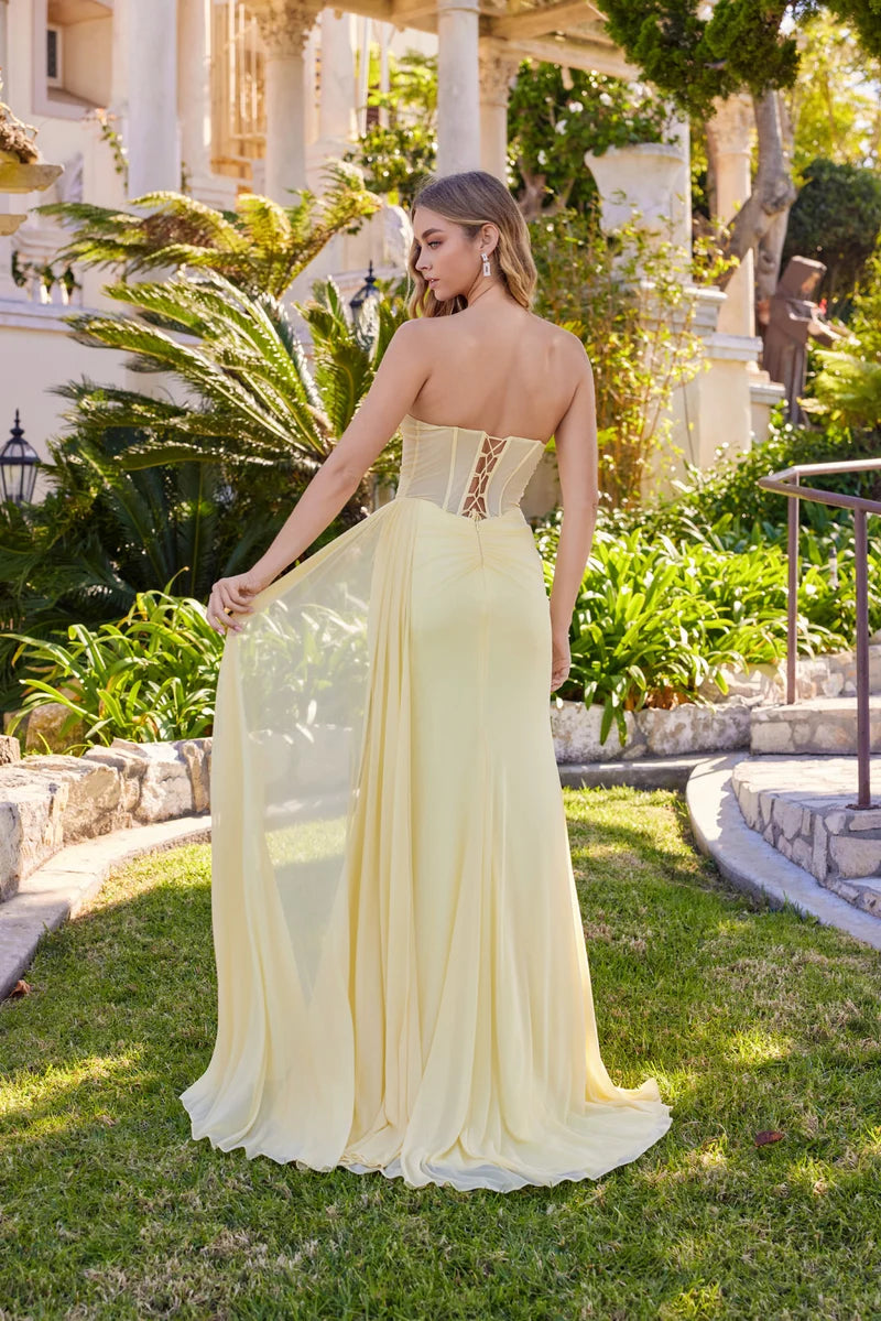 Elegant Sheath Sweetheart Strapless Lace-Up Back Floor-Length Prom Dress