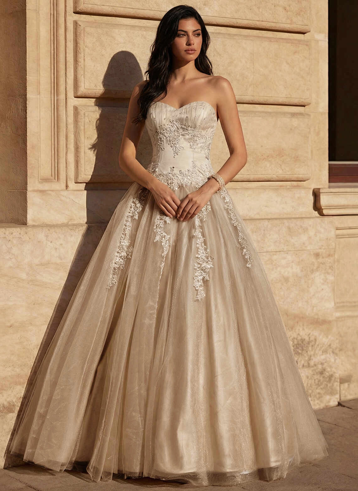 Romantic Ball Gown Sweetheart Sleeveless Tulle Floor Length Plus Size Prom Dress