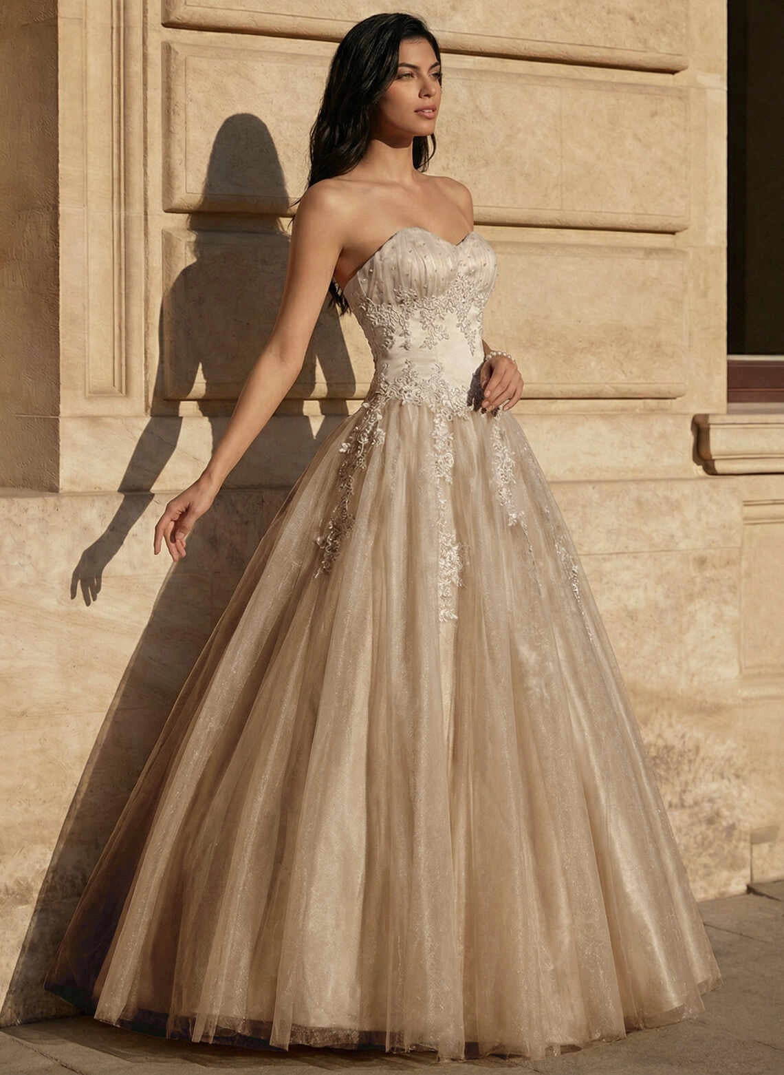 Romantic Ball Gown Sweetheart Sleeveless Tulle Floor Length Plus Size Prom Dress