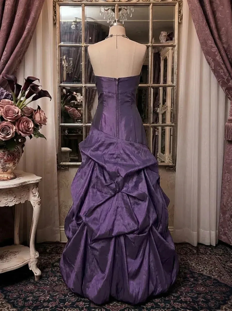 Glamorous Ball Gown Sweetheart Strapless Zip Back Floor Length Prom Dress
