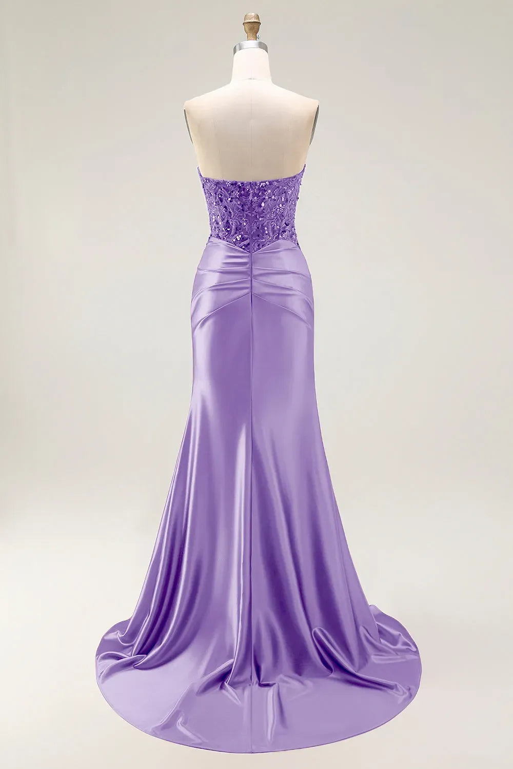 Glamorous Mermaid Sweetheart Strapless Zipper Back Slit Train Red Prom Dress