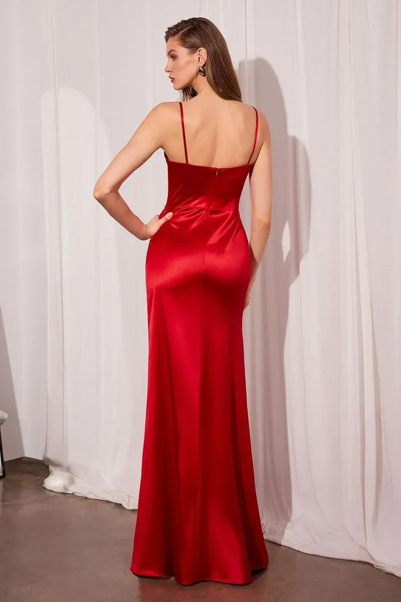 Elegant Sheath Sweetheart Spaghetti Strap Zip Back Floor-Length Prom Dress