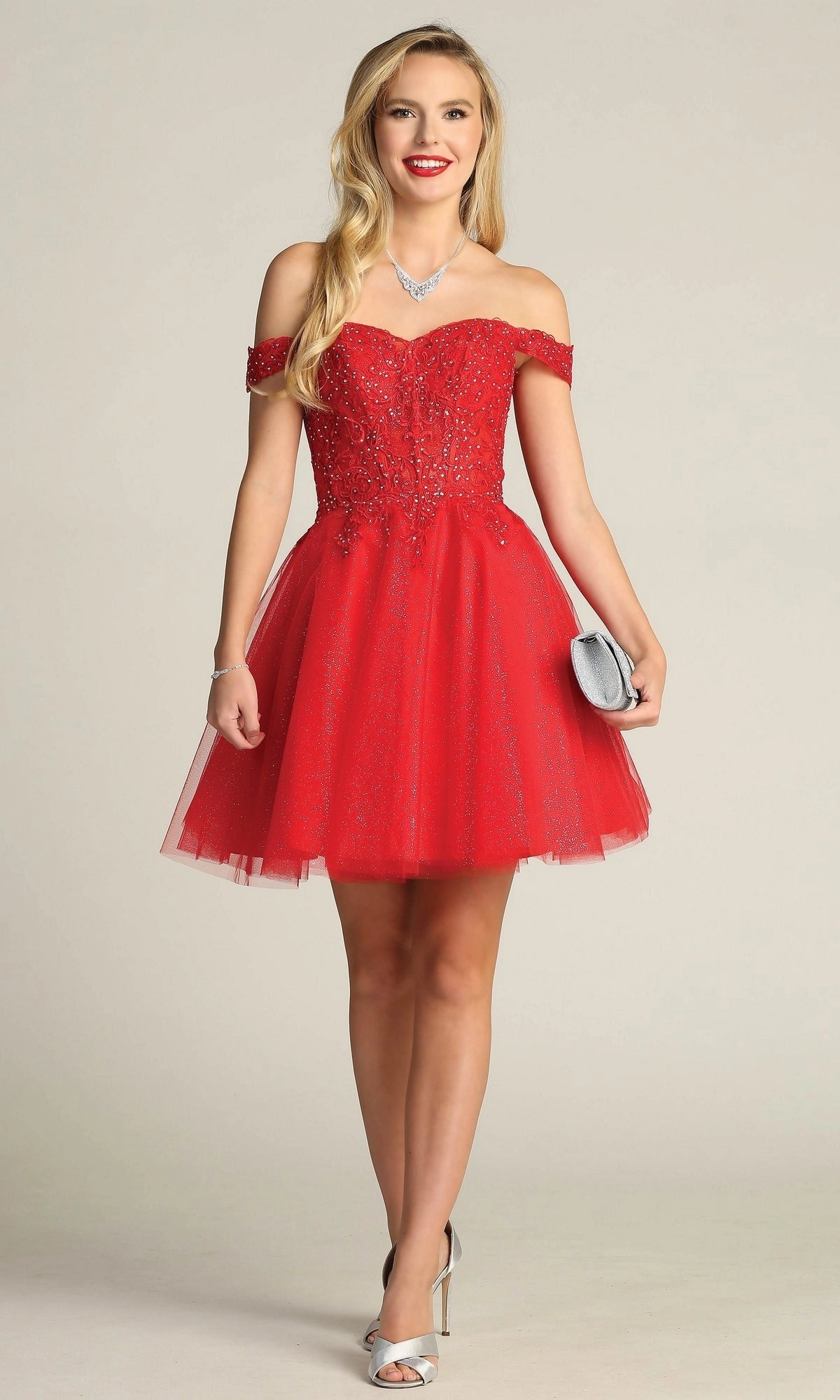 Romantic A Line Sweetheart Off Shoulder Tulle Mini Homecoming Dress