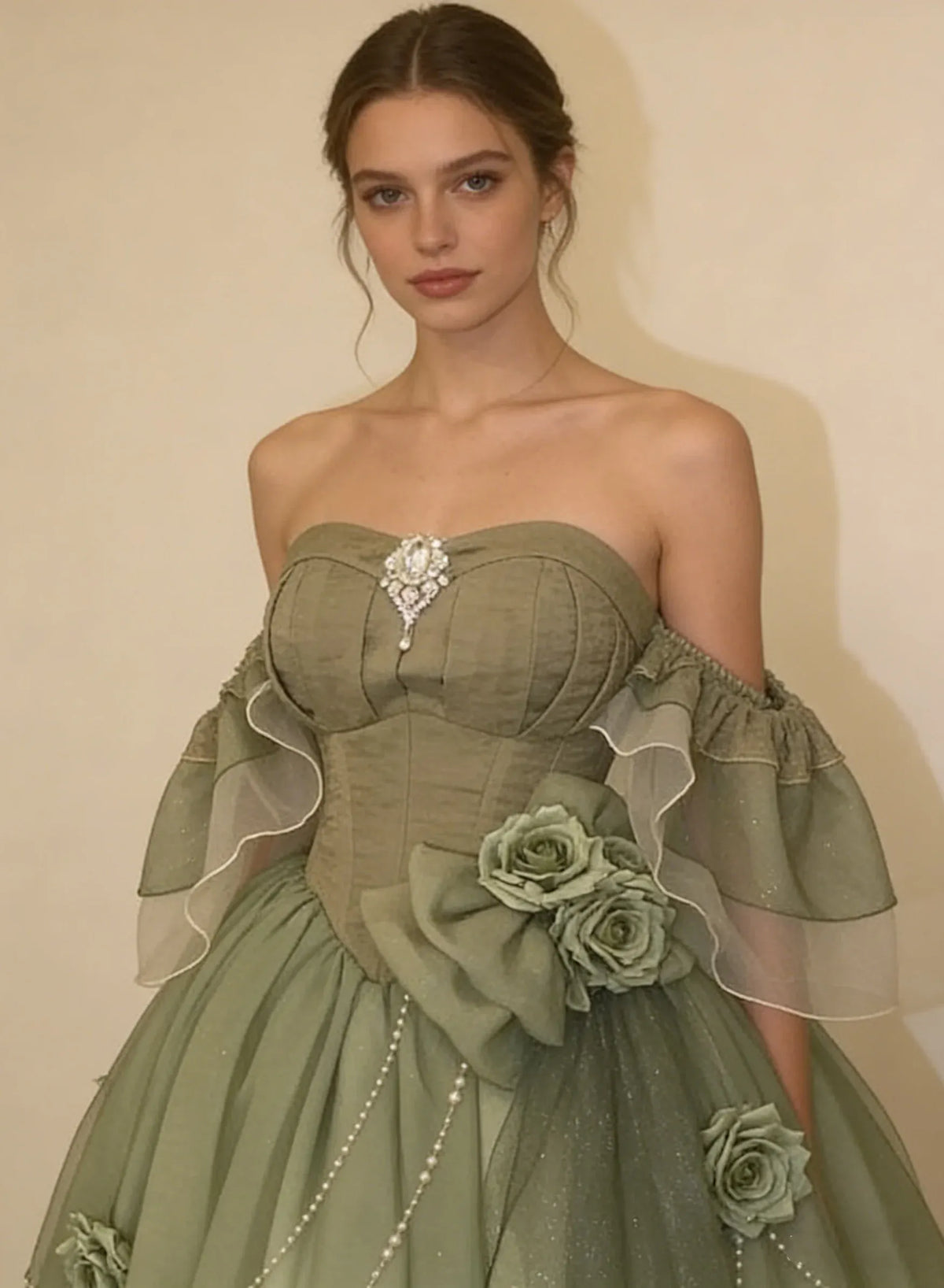 Romantic A-Line Sweetheart Sheer Sleeves Smocked Back Short Homecoming Dress