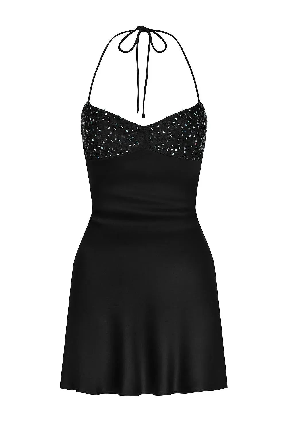 Radiant Sheath Sweetheart Halter Lace Up Back Mini Homecoming Dress