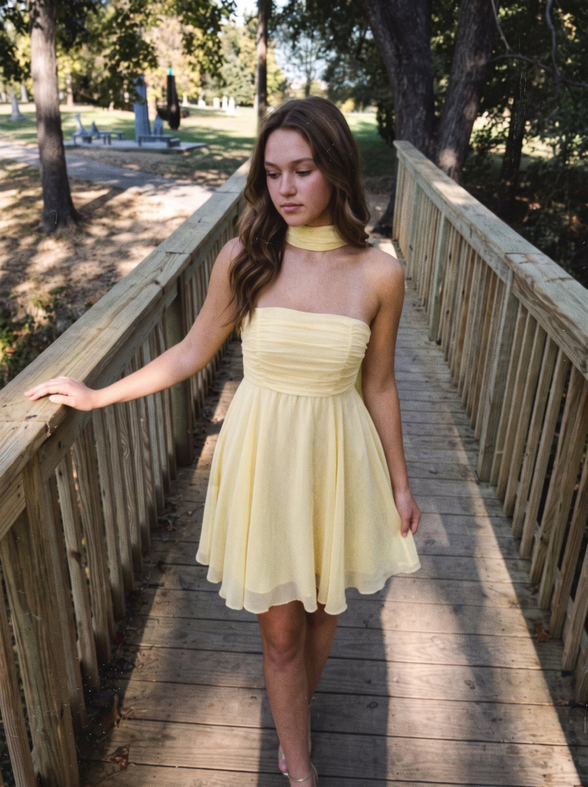Chic A-Line Strapless Sleeveless Zipper Back Short Homecoming Dress